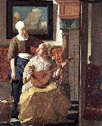 VERMEER VAN DELFT, Jan, The Love Letter (detail) kyi